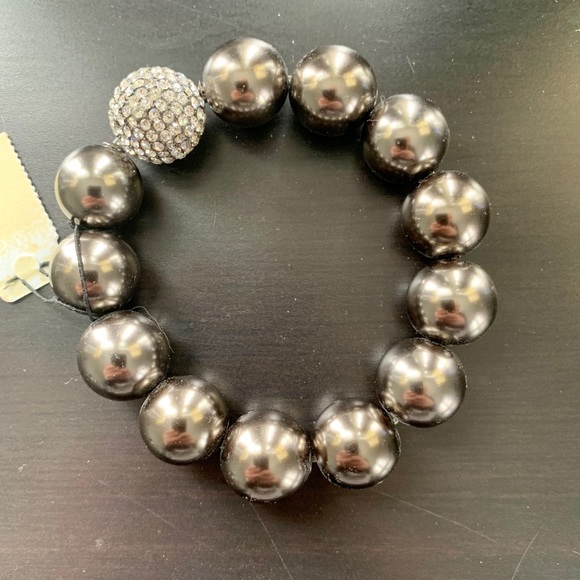 Talbots Grey bracelet with accent Bling - Picture 3 of 5